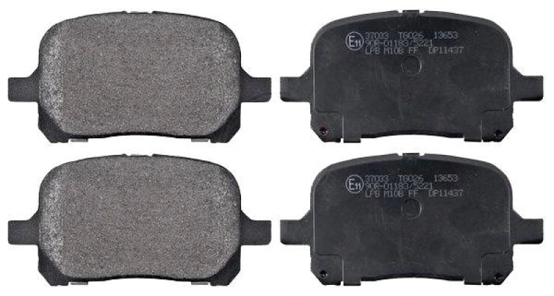 Image of A.B.S. 37033 Brake pad set without acoustic wear warning Brake Pad Set,disc brake (402)