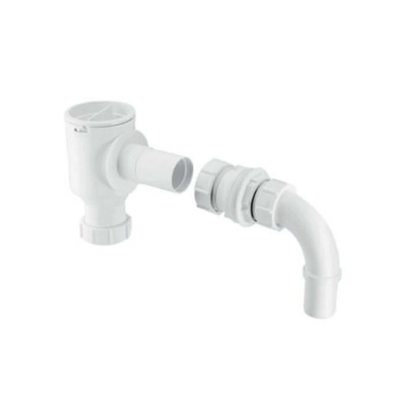 Image of McAlpine R30E 3/4" Complete Screened Tank Overflow Connector - Extended White