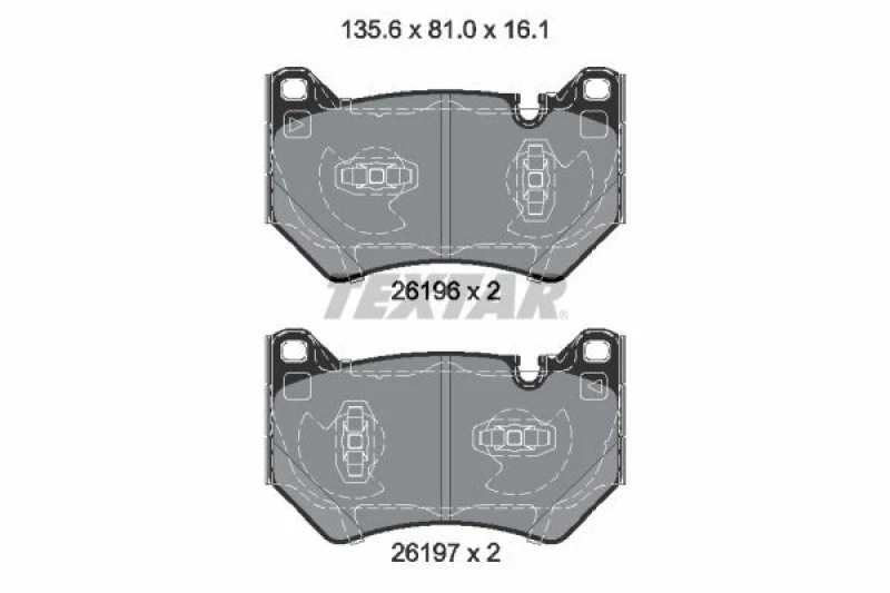 Image of Brake pad set TEXTAR 2619601