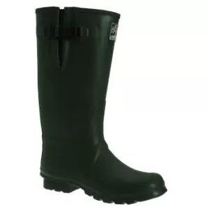 Image of Woodland Unisex Neoprene Gusset Thermal Insulated Wellington Boots (8 UK) (Dark Olive Green)