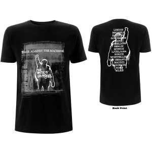 Image of Rage Against The Machine - BOLA Euro Tour Unisex Large T-Shirt - Black