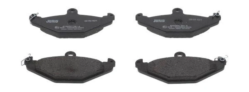 Image of JURID 573955J Brake pad set not prepared for wear warning indicator, without accessories Brake Pad Set,disc brake (402)