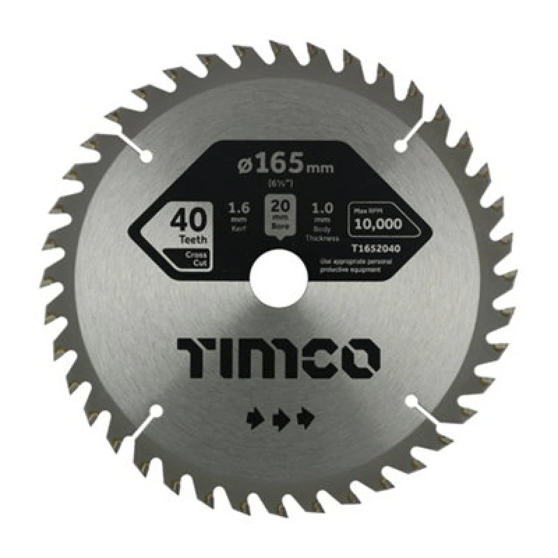 Image of Timco - Handheld Cordless Circular Saw Blade (Size 165 X 20 X 40T - 1 Each)