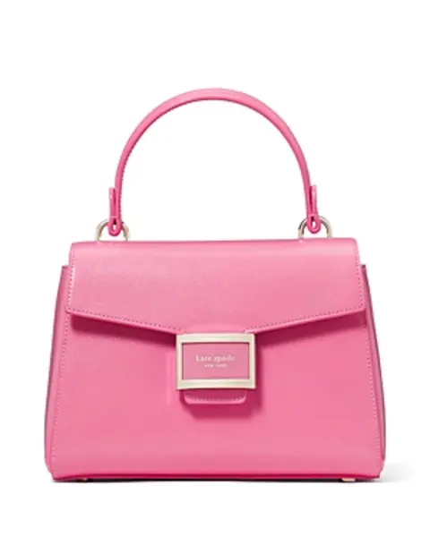 Image of kate spade new york Katy Shiny Textured Leather Small Top Handle Bag