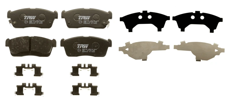 Image of TRW GDB3430 Brake pad set with acoustic wear warning, with accessories Brake Pad Set,disc brake (402)