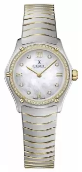 Image of EBEL 1216412A Sport Classic Mini - 61 Diamonds (24mm) Mother Watch