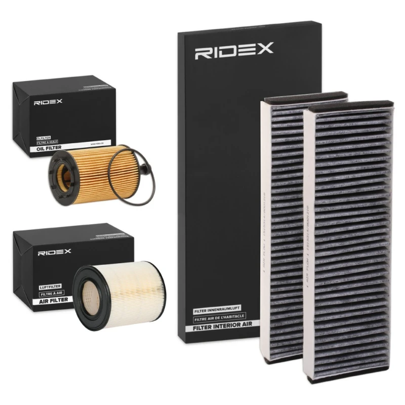 Image of RIDEX 4055F19493 Filter Set with gaskets/seals Filter Set (4055)