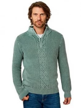 Image of Joe Browns Comfortable And Cool Knit - Green , Green, Size XL, Men