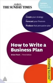 Image of How to Write a Business Plan by Brian Finch Book