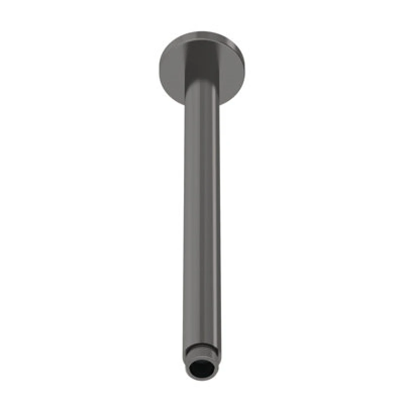 Image of Balterley Round Ceiling Mount Shower Arm Brushed Pewter 300mm Silver