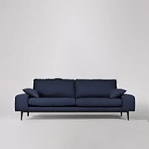 image of Swoon Tulum House Weave 3 Seater Sofa - 3 Seater - Navy