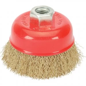 Image of Draper Brassed Steel Wire Cup Brush 100mm M14 Thread