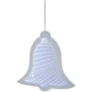 Image of Christmas Shop LED Bell Infinity Mirror (One Size) (White) - White