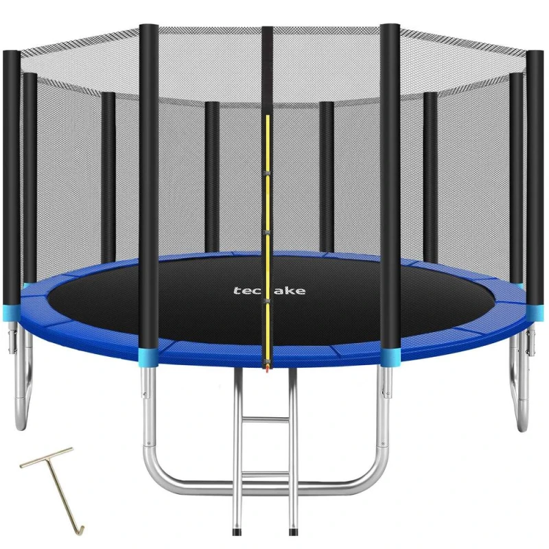 Image of Tectake Trampoline - With Safety Net, Including Entry Ladder - 427 Cm