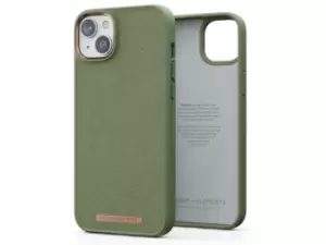 Image of Njord byELEMENTS Suede Comfort+ Case for Apple iPhone 14 Plus, Olive