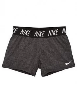 image of Nike Girls Dry Training Shorts - Black