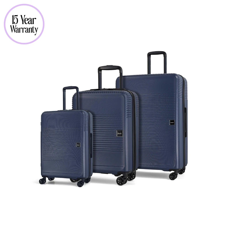 Image of Rock Lincon 8 Wheel Hardshell Suitcase Medium Navy