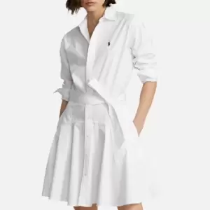 Image of Polo Ralph Lauren Panelled Cotton-Poplin Shirtdress - UK 4