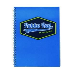 image of Pukka Pad Vision Wirebound Jotta Pad A4 Blue Pack of 3 8614-VIS