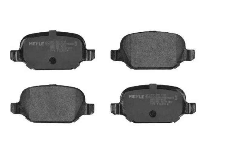 Image of MEYLE 025 235 1716 Brake pad set Rear Axle, excl. wear warning contact, Original Quality, with anti-squeak plate Brake Pad Set,disc brake (402)