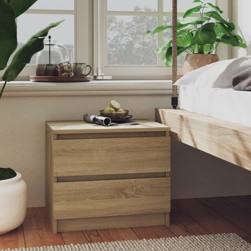 Image of VIDAXL Vidaxl - Bed Cabinets 2 pcs Sonoma Oak 50x39x43.5cm Engineered Wood 8720286558058