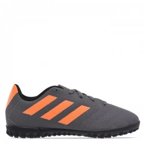 Image of adidas Goletto Childrens Astro Turf Trainers - Grey/SolOrange