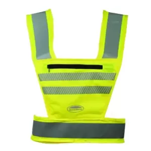 image of Weatherbeeta Childrens/Kids Reflective Bib (M) (Hi Vis Yellow)