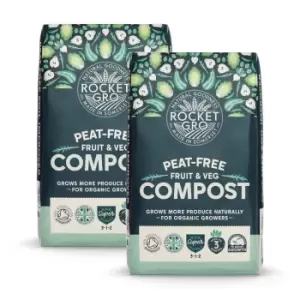 Image of Yougarden Pair Of Peat Free Fruit & Veg Compost 50L