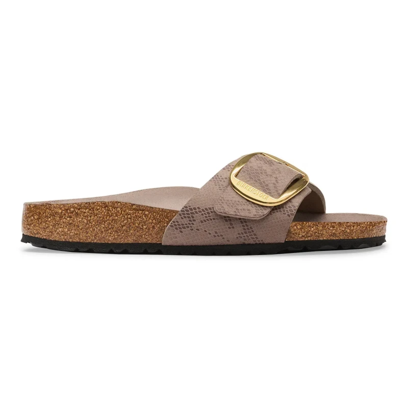 Image of Birkenstock Womens synthetic sandals Birkenstock Madrid Big Buckle Marron Female 39 Etroit