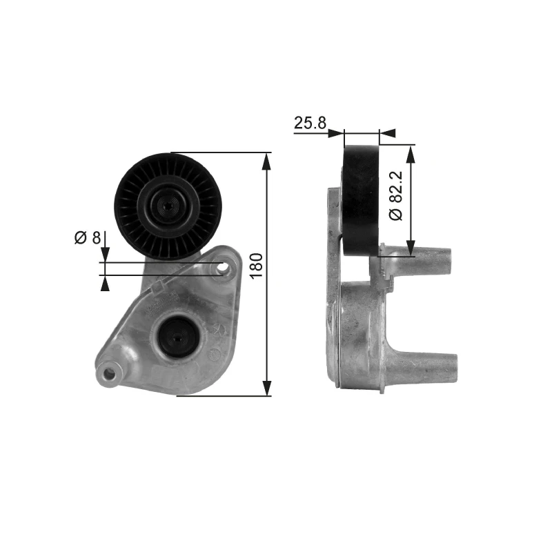 Image of GATES Tensioner pulley GATES T38149