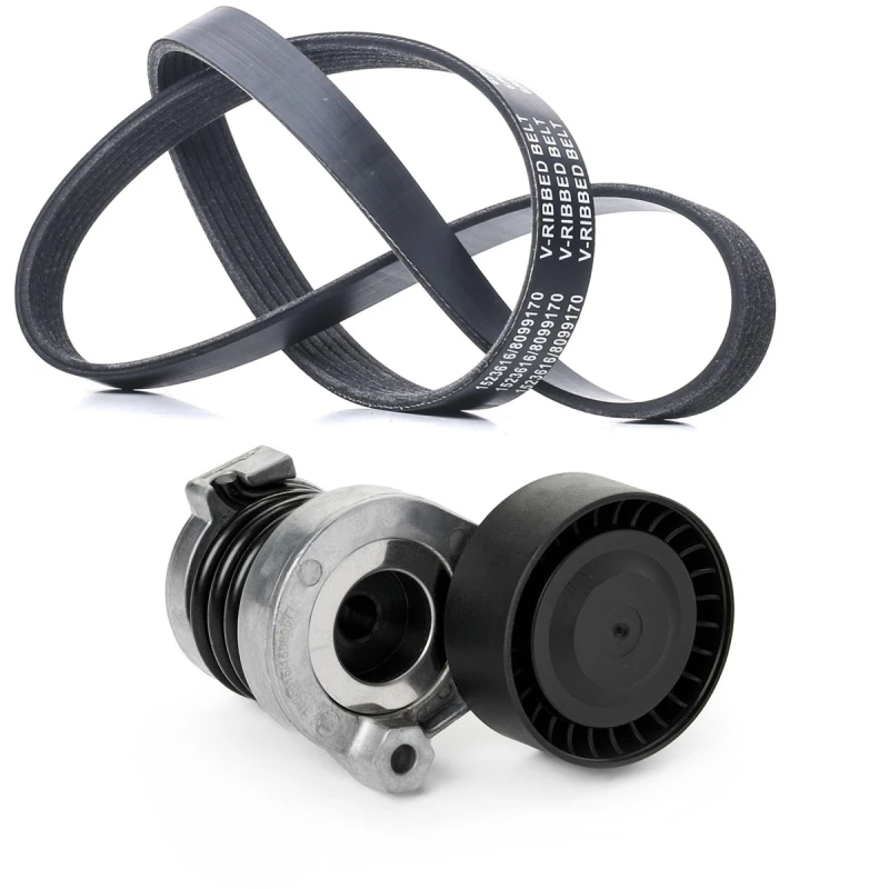 Image of RIDEX 542R1251 V-ribbed belt set with tensioner element V-Ribbed Belt Set (542)