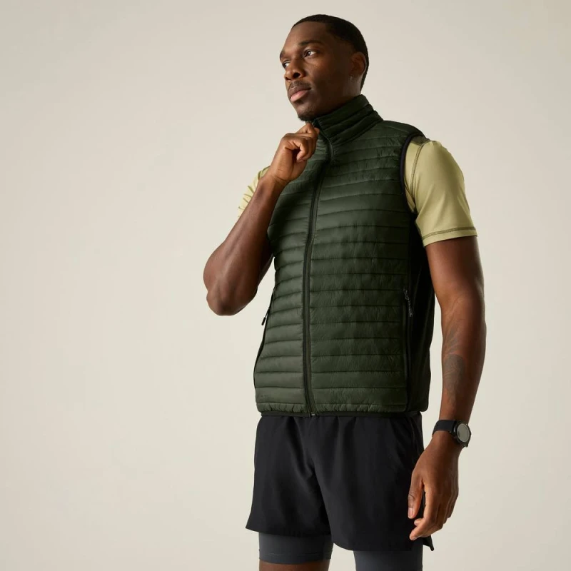 Image of Regatta Mens Andreson Hybrid Bodywarmer in Khaki Size: Medium Khaki Male M