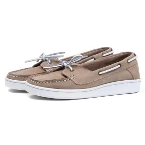 Image of Barbour Womens Miranda Deck Shoes Stone Nubuck 7 (EU41)
