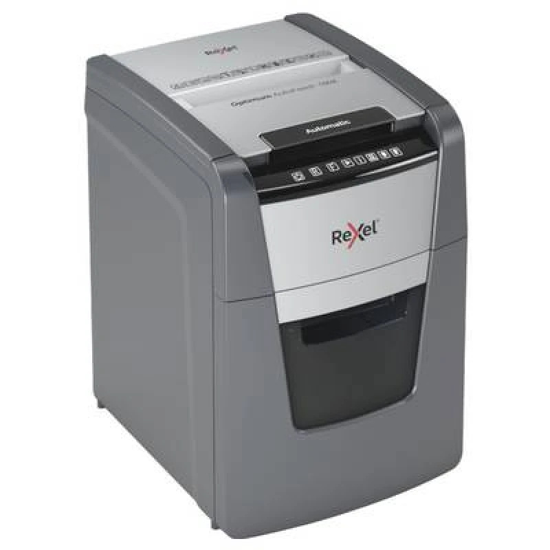 Image of Rexel Rexel Optimum AutoFeed+ 100X Document shredder 100 sheet Micro-cut 4 x 28mm P-4 34 l Also shreds Paper clips, Staples, Credit cards 2020100XEU