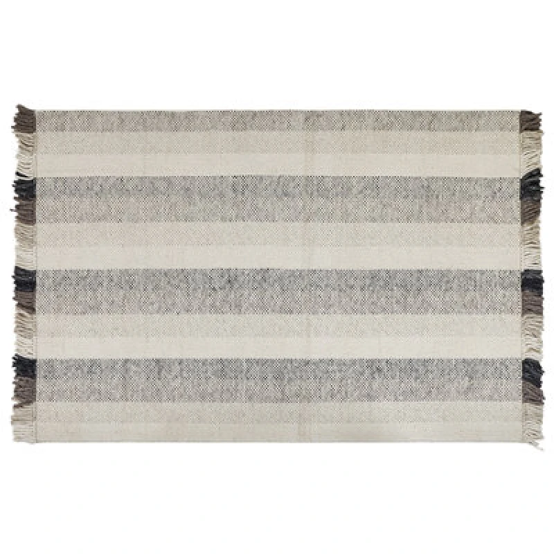 Image of Beliani Rug Emirler White 160 X 230 Cm Wool