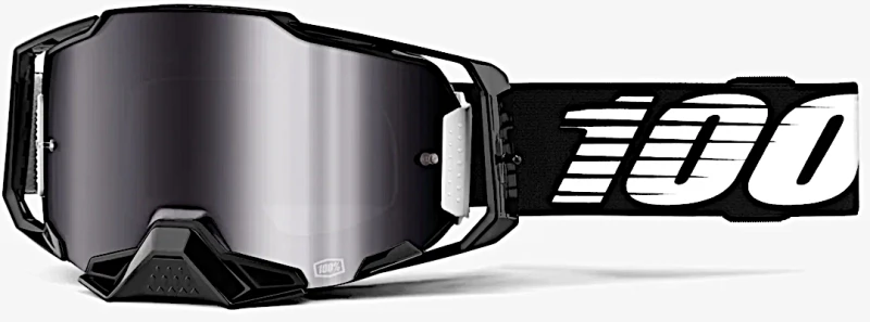 Image of 100% Armega Essential Chrome Motocross Goggles, black-white for Men