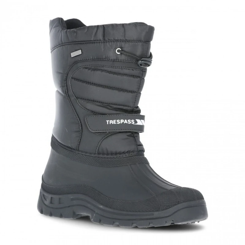Image of Trespass Trespass Dodo Pull On Winter Snow Boots in Black Size: 8 Black 8 Unisex 5054752070687