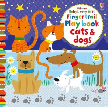 Image of Usborne babys very first fingertrail playbook - cats & dogs by Fiona Watt