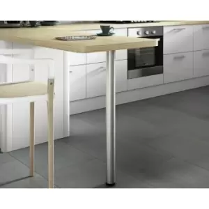 image of Rothley - Brushed Stainless Steel Table & Worktop Leg 870mm x 60mm - Brushed