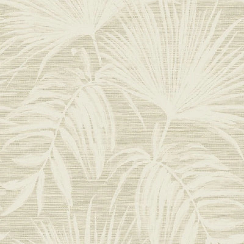Image of Holden Decor Holden Decor Grasscloth Leaf Cream Wallpaper - 66220