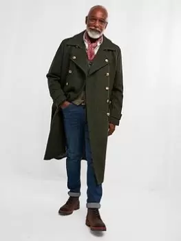 Image of Joe Browns Marvellous Military Coat - Green, Size 2XL, Men