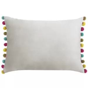 Image of Fiesta Velvet Cushion Dove/Multi, Dove/Multi / 35 x 50cm / Cover Only