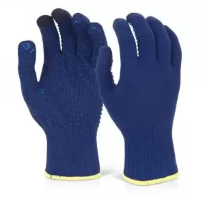 image of Beeswift Touch Screen Knitted Glove Blue Large Blue 2XL Box of 10