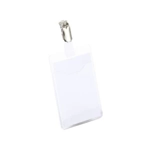 image of Durable Name Badges Visitors with Rotating Clip Pack of 25