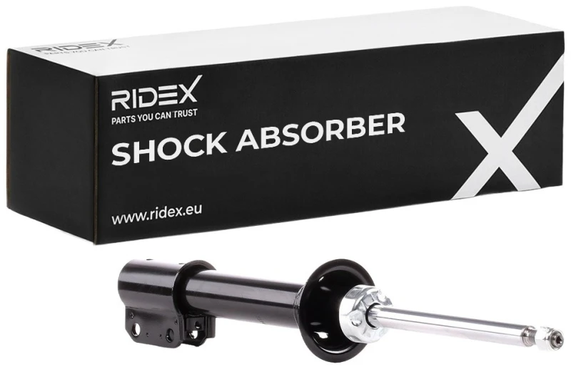 Image of RIDEX 854S1135 Shock absorber Front Axle, Gas Pressure, Twin-Tube, Suspension Strut, Bottom Clamp Shock Absorber (854)