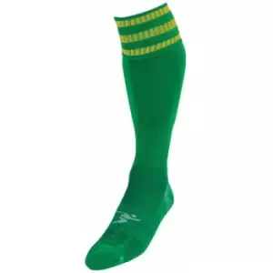 Image of Precision Unisex Adult Pro Football Socks (7 UK-11 UK) (Green/Gold)