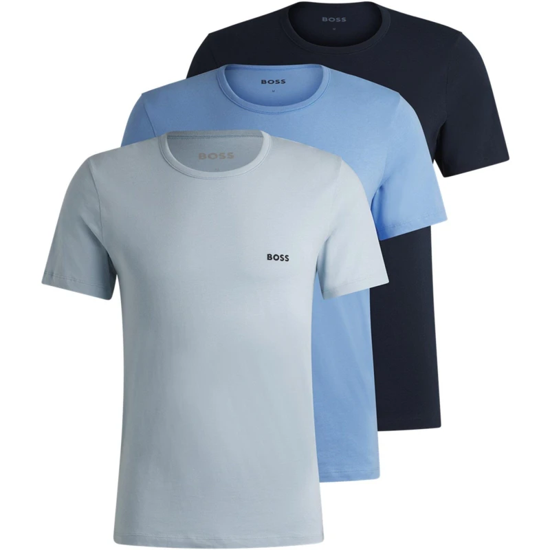 Image of BOSS TShirtRN 3P Classic mens T shirt in Multicolour