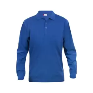 image of Clique Mens Classic Lincoln Long-Sleeved Polo Shirt (3XL) (Royal Blue)