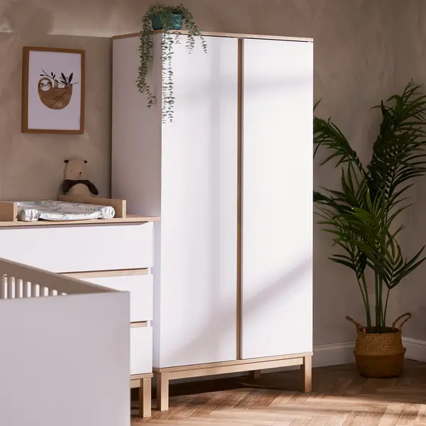 image of Obaby Astrid Double Wardrobe White