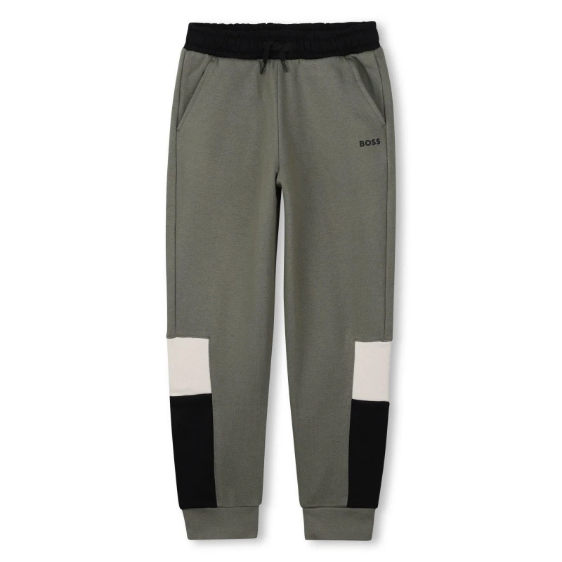 Image of Boss Kids Jog CH Closed Hem Fleece Joggers Black male 8Y